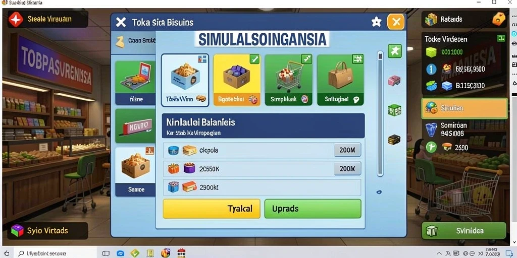 Tampilan menu utama yang menarik dan ramah pengguna.