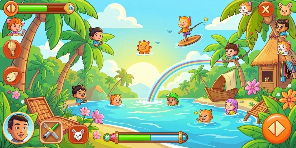 Tangkapan layar yang menunjukkan gameplay seru dalam IDRGAME.