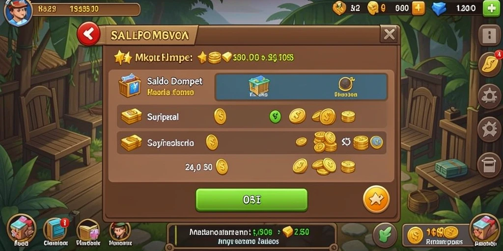 Tangkapan layar pertama menunjukkan karakter utama dalam misi petualangan.