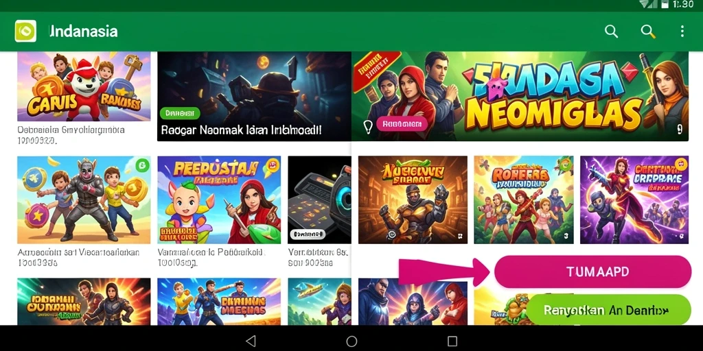 Screenshot menunjukkan tampilan utama aplikasi JOKO4D yang menarik.