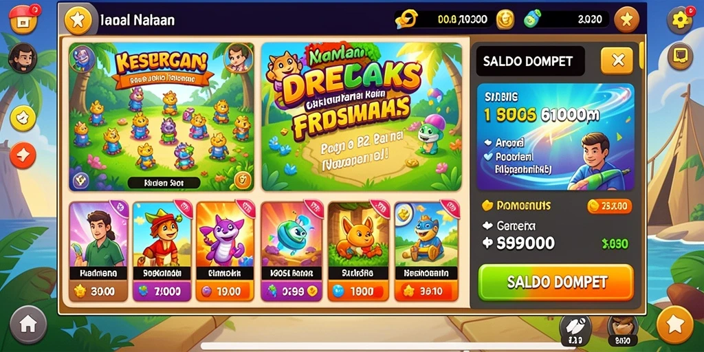 Tampilan menu utama yang menarik dan mudah dinavigasi.