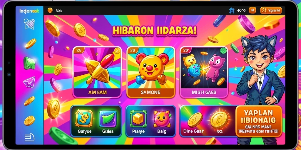 Antarmuka utama game yang menarik dan interaktif.